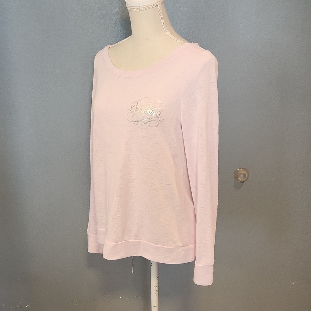 Victoria's Secret babydoll Bombshell sheer cropped long-sleeved sleepshi…